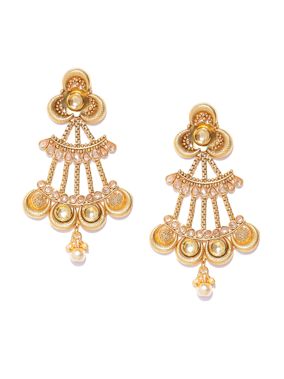 YouBella Gold-Toned Classic Drop Earrings